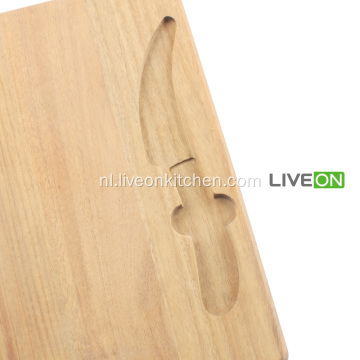 Houten kaasplank met kaasmes